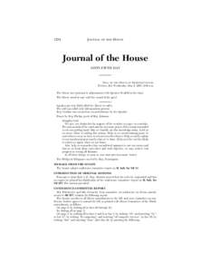 1254  JOURNAL OF THE HOUSE Journal of the House SIXTY-FIFTH DAY