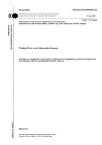 Unclassified  DSTI/ICCP/IE(99)9/FINAL Organisation de Coopération et de Développement Economiques Organisation for Economic Co-operation and Development