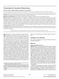 Pyeloplasty / Healthcare Cost and Utilization Project / Demographics of the United States / Medicine / Hydronephrosis / Nephrology