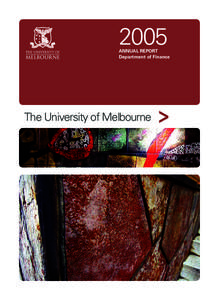 2005 ANNUAL REPORT Department of Finance The University of Melbourne