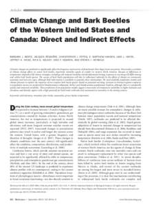 Climate change and bark beetles of the western United States and Canada: Direct and indirect effects