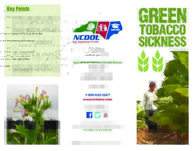 GREEN  Key Points Green tobacco sickness (GTS) is an illness that occurs because of exposure to green tobacco.