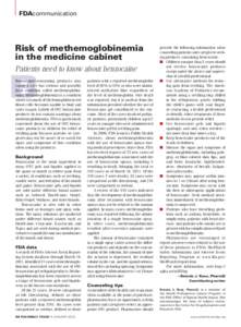 Risk of methemoglobinemia in the medicine cabinet