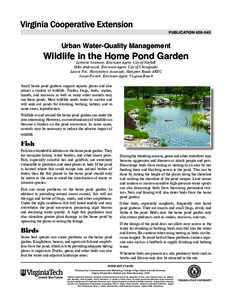 publication[removed]Urban Water-Quality Management Wildlife Lynnette in the