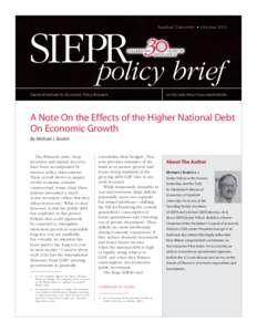 SIEPR policy brief Stanford University • October[removed]Stanford Institute for Economic Policy Research