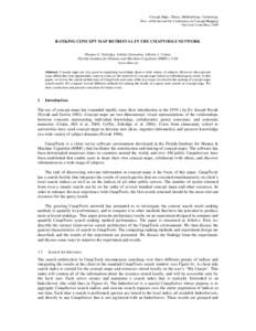 Concept Maps: Theory, Methodology, Technology Proc. of the Second Int. Conference on Concept Mapping San José, Costa Rica, 2006 RANKING CONCEPT MAP RETRIEVAL IN THE CMAPTOOLS NETWORK Thomas C. Eskridge, Adrián Granados