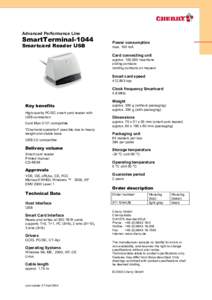 Advanced Performance Line  SmartTerminal-1044 Smartcard Reader USB  Power consumption