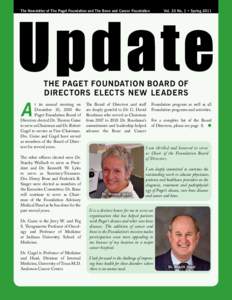 Update 	 The Newsletter of The Paget Foundation and The Bone and Cancer Foundation