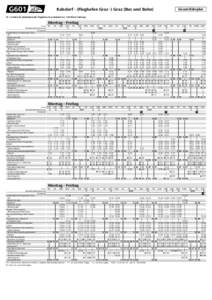 G601  Kalsdorf - (Flughafen Graz -) Graz (Bus und Bahn) Gesamtfahrplan