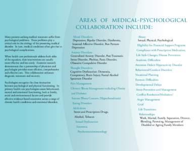 Mental disorder / Sexual dysfunction / Major depressive disorder / Eating disorder / Bipolar disorder / Hypochondriasis / Generalized anxiety disorder / Stress / Panic disorder / Psychiatry / Abnormal psychology / Anxiety disorder