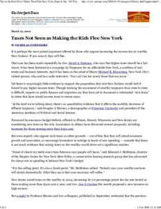 Tax on the Rich Won’t Make Them Flee New York, Experts Say - NYTim[removed]of 3 http://www.nytimes.com[removed]nyregion/19leave.html?pagewanted=...