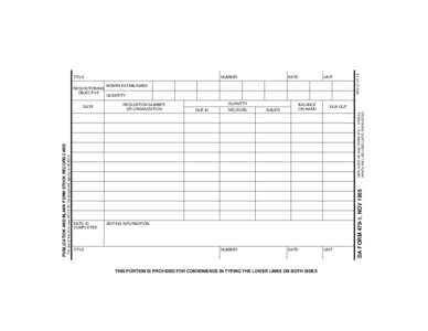 PUBLICATION AND BLANK FORM STOCK RECORD CARD