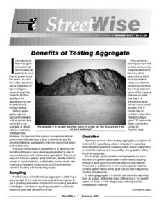 Benefits of Testing Aggregate  I t is important Poor sampling