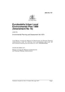 Environmental science / Environmental social science / Eurobodalla Shire / Geography of Australia / States and territories of Australia / Environment / Environmental law / Environmental planning