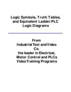 Logic Symbols, Truth Tables, and Equivalent Ladder/PLC Logic Diagrams From Industrial Text and Video