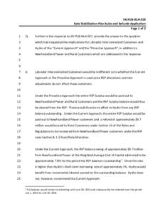 SR‐PUB‐NLH‐018  Rate Stabilization Plan Rules and Refunds Application  Page 1 of 2  1   Q. 