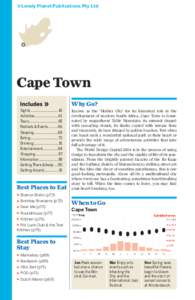 ©Lonely Planet Publications Pty Ltd  Cape Town Why Go? Sights ............................. 43 Activities..........................61