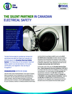 Safety / Standards organizations / Electricity / Canadian Electrical Code / Power cables / Electrical engineering / Electrical code / IEC 60364 / Canadian Standards Association / Electrical wiring / Electromagnetism / Electrical safety