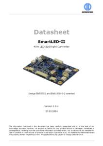 Datasheet SmartLED-II 40W LED Backlight Converter Design EN55022 and EN61000-6-2 oriented