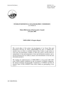 IOC. Executive Council; 35th; ODINAFRICA: progress report; 2002