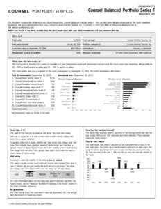 FUND FACTS  Counsel Balanced Portfolio Series F November 1, 2013