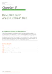 Version 1.0, March 2015 CHAPTER SIX HCS FOREST PATCH ANALYSIS DECISION TREE Chapter 6 HCS Forest Patch