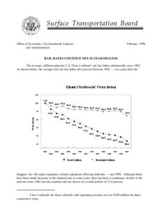 Surface Transportation Board Office of Economics, Environmental Analysis, and Administration February 1998