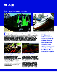 Measurement / Measuring instrument / Engineering / Knowledge / Technology / Metrology / ENSCO /  Inc. / Rail transport