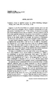 BULLETIN OF THE AMERICAN MATHEMATICAL SOCIETY Volume 81, Number 2, March 1975