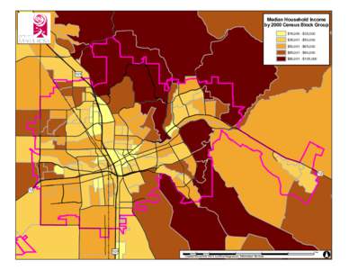 Median Household Income by 2000 Census Block Group $16,000 - $35,000 $35,001 - $50,000 $50,001 - $65,000 $65,001 - $80,000