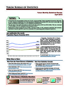 Yukon Bureau of Statistics 2 ÷  9