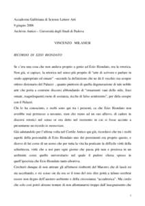 Microsoft Word - Milanesi Vincenzo Ricordo di Ezio Riondato[removed]doc