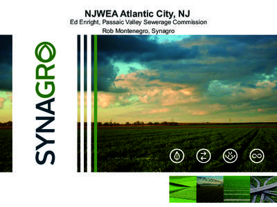 NJWEA Atlantic City, NJ  Ed Enright, Passaic Valley Sewerage Commission Rob Montenegro, Synagro  Passaic Valley Sewerage Commission Service Area