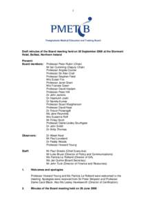 Draft minutes of the Board meeting held on 28 June 2006 at Regent’s College, Inner Circle Regents Park, London NW1 4NS
