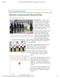 [removed]Belmont commemorates Memorial Day - By TIM CAMERATO - Laconia Citizen We lcome , planne r@be lmontnh.org