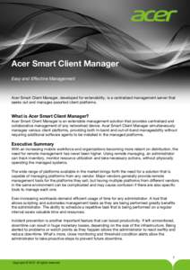 Acer Smart Client Manager White Paper