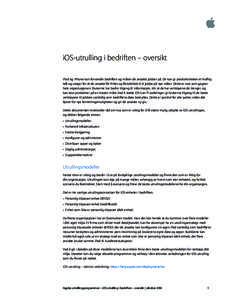 !! !! ! ! iOS-utrulling i bedriften – oversikt