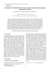 Progress in NUCLEAR SCIENCE and TECHNOLOGY, Vol. 1, pARTICLE Development of Embedded DAQ System for radiation monitoring using counting and integration methods.