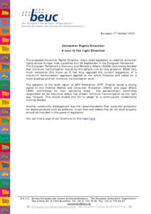 Consumer protection / Internal Market / International Consumer Research & Testing / European Union law / Minimum harmonisation / Maximum harmonisation