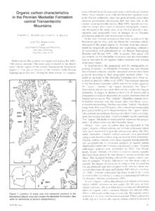 Organic carbon characteristics in the Permian Mackellar Formation central Transantarctic Mountains