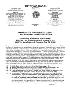 CITY OF LOS ANGELES PANORAMA CITY NEIGHBORHOOD COUNCIL DIRECTORS Dianabel Gonzalez, Chair • Tony Wilkinson, VCh Martin Geisler, Treas • Pamela Gibberman, Sec