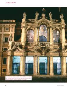 titel-thema  Santa Maria Maggiore bei Nacht. Blick durch die Loggia von 1742 auf die mittelalterlichen Mosaiken von Filippo Rusuti (um 1300).