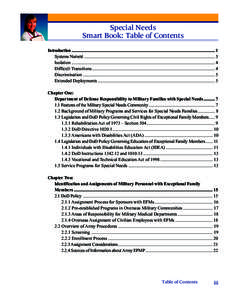 Special Needs Smart Book: Table of Contents Introduction .............................................................................................................................. 1 Systems Naiveté .................