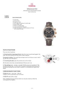 Clocks / Time / Chronograph / Omega Speedmaster / Pusher configuration / Double chronograph / Horology / Measurement / Watches
