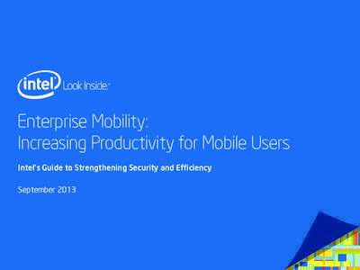 Enterprise Mobility: Increasing Productivity for Mobile Users