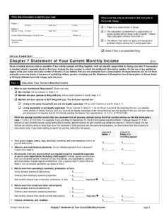 Chapter 7 Statement of Your Current Monthly Income