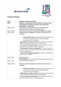 Conference ProgrammeRegistration with tea and coffee