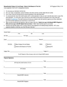Microsoft Word - SMFAMassArt Cross-registration Form