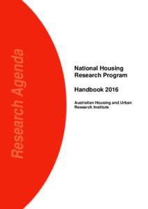 AHURI National Housing Research Program | Funding Round 2013