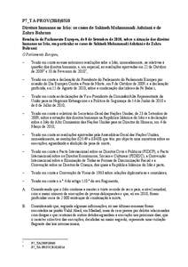 P7_TA-PROV[removed]Direitos humanos no Irão: os casos de Sakineh Mohammadi Ashtiani e de Zahra Bahram Resolução do Parlamento Europeu, de 8 de Setembro de 2010, sobre a situação dos direitos humanos no Irão, em p